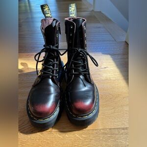 Dr. Martens Jadon Burgundy Unisex Boots